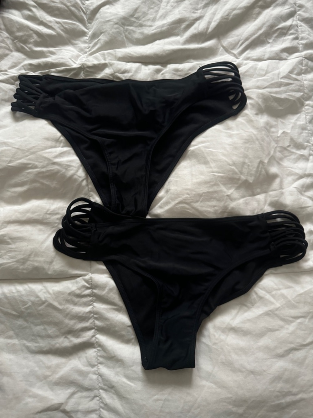 Hollister Black Strappy Side Bikini Bottoms 2